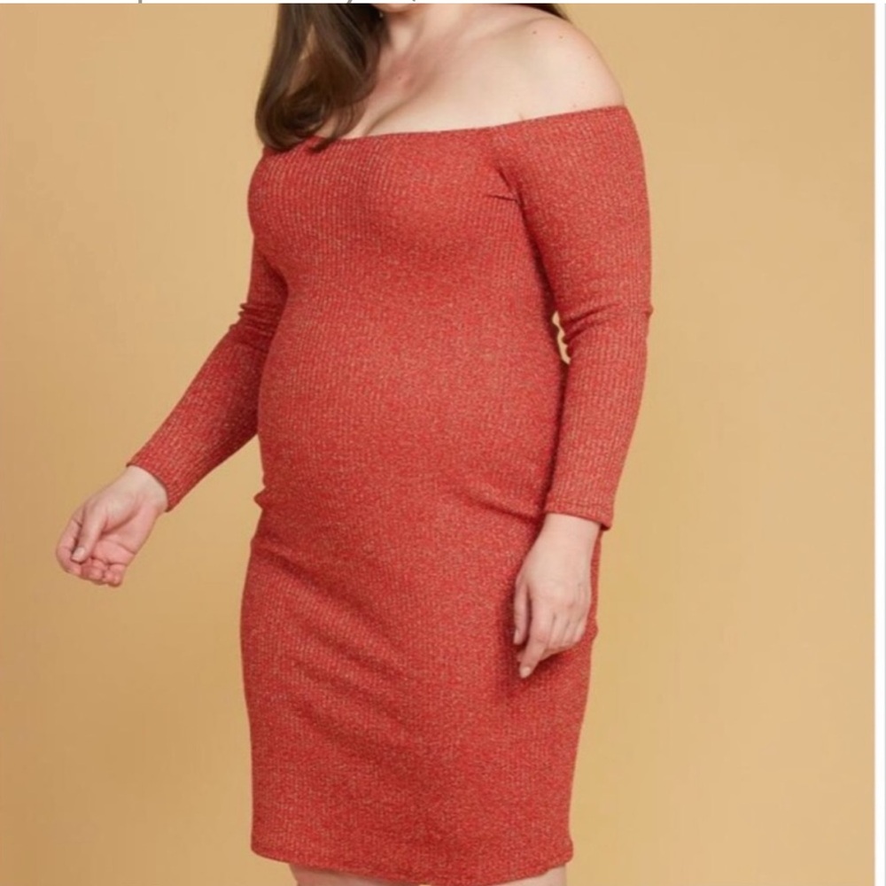 Off-Shoulder Red Dress